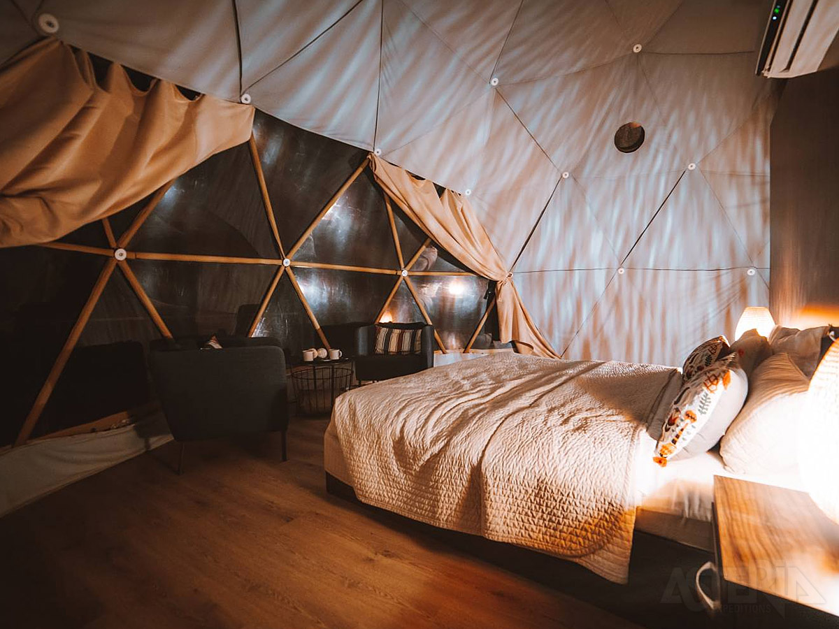 Beleef een bijzonder nacht in een Martian Dome-tent van het  Sun City Camp