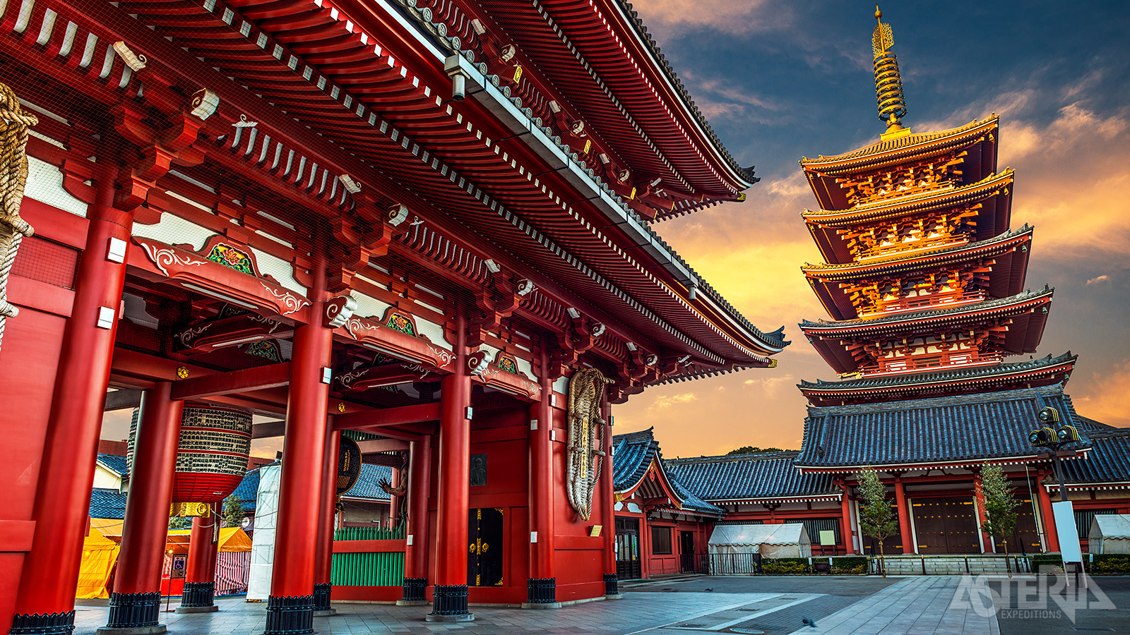 Veruit de oudste en beroemdste tempel in Tokyo is de Senso-ji tempel