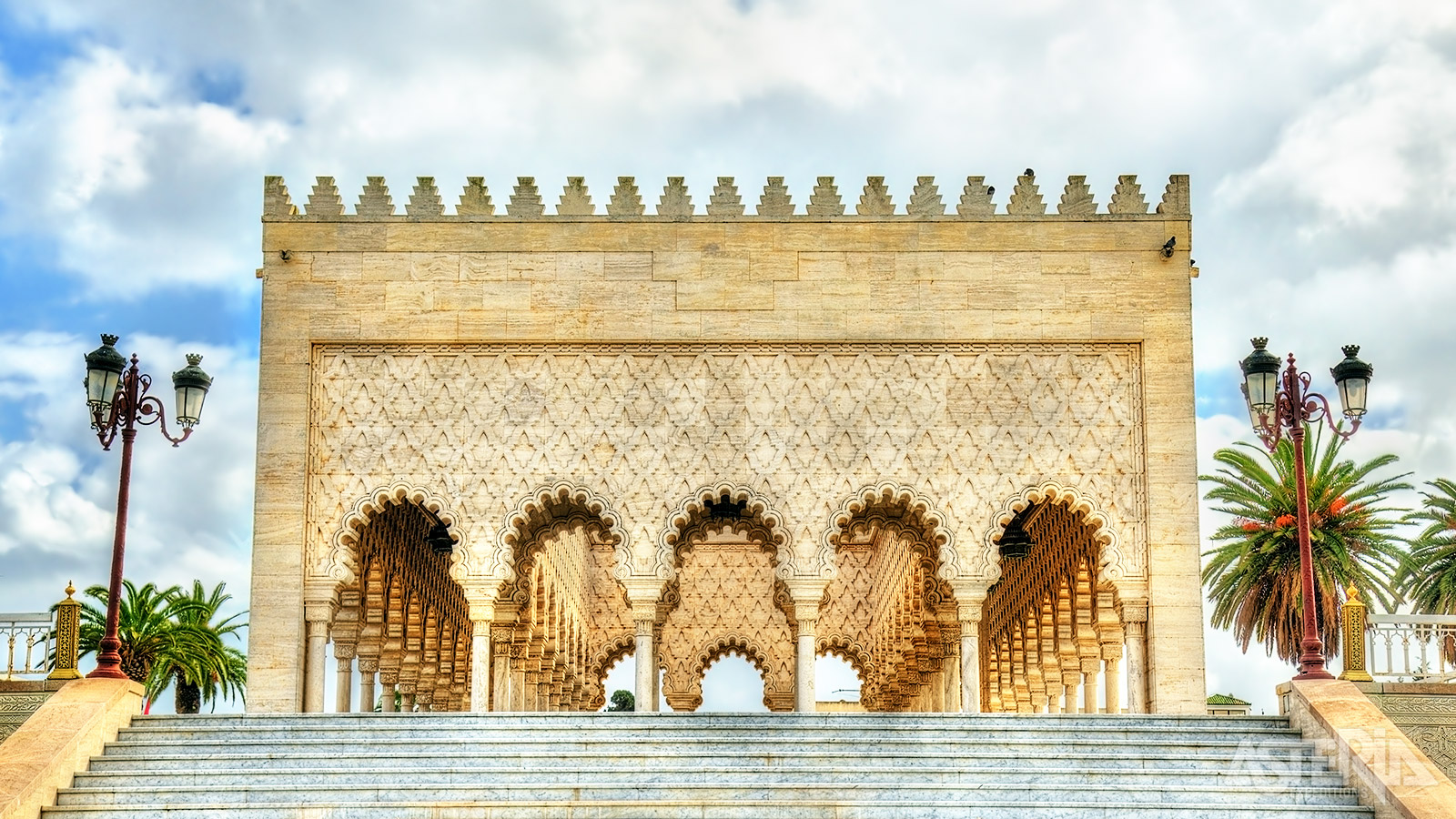 Het Mohamed V Mausoleum bevat de graven van de Marokkaanse koning en zijn twee zonen, wijlen koning Hassan II en prins Abdallah