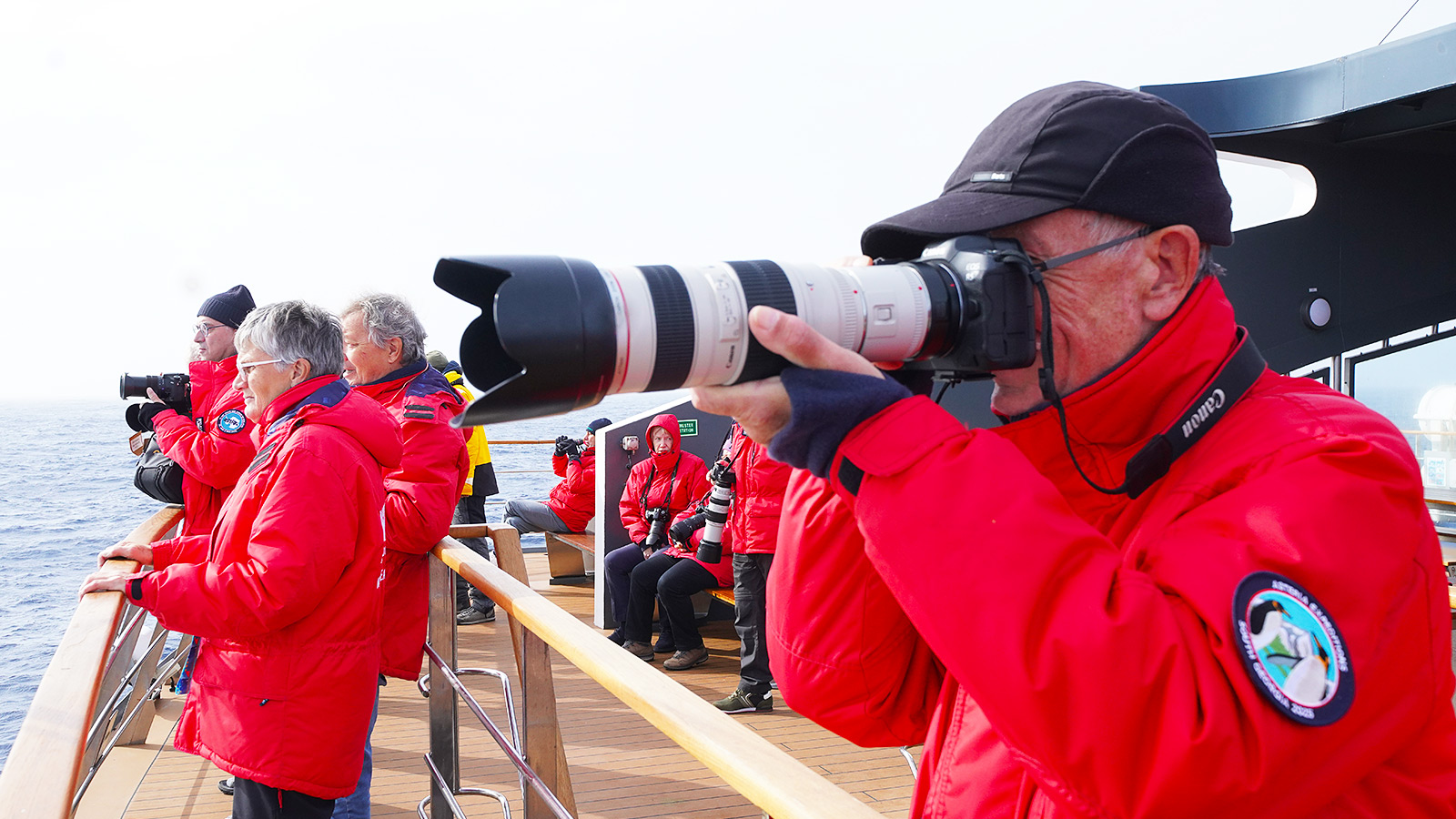 Vogels spotten op buitendek