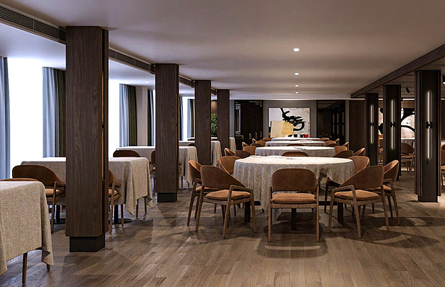 Het restaurant combineert internationale gerechten met authentieke Egyptische specialiteiten