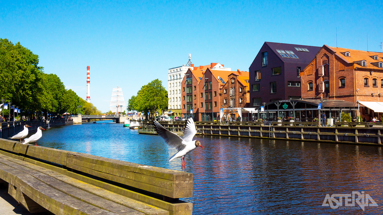 Klaipeda is een historische stad in Litouwen, bekend om zijn belangrijke zeehaven en unieke Duitse architectuur, gelegen aan de kust van de Oostzee
