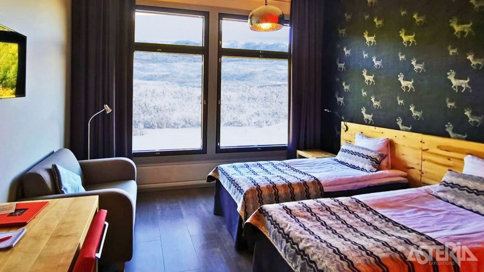 Je kan kiezen voor verblijf in een hotelkamer