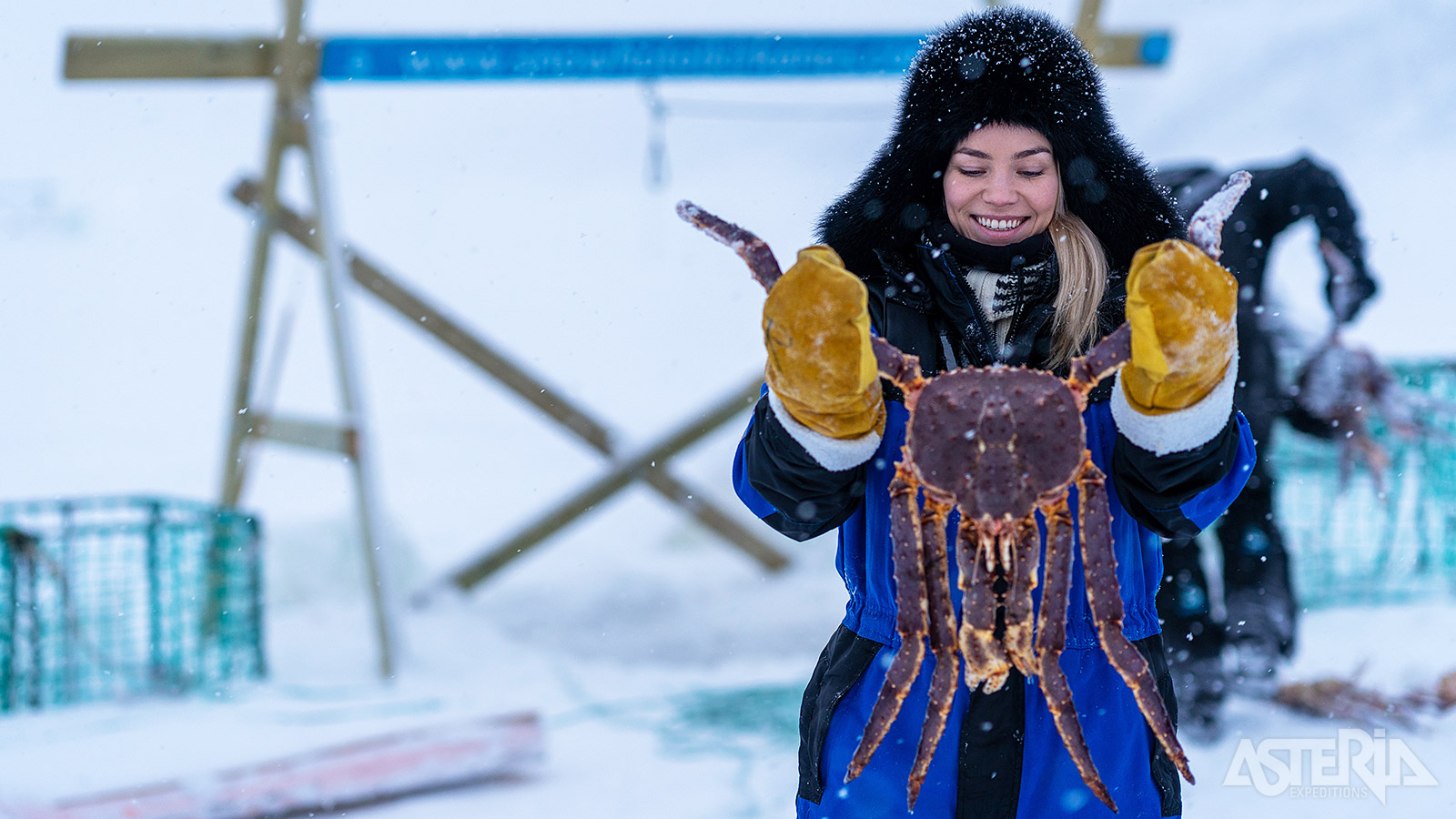 Tijdens een excursie ga je zelf king crabs vangen op de bevroren ijszee