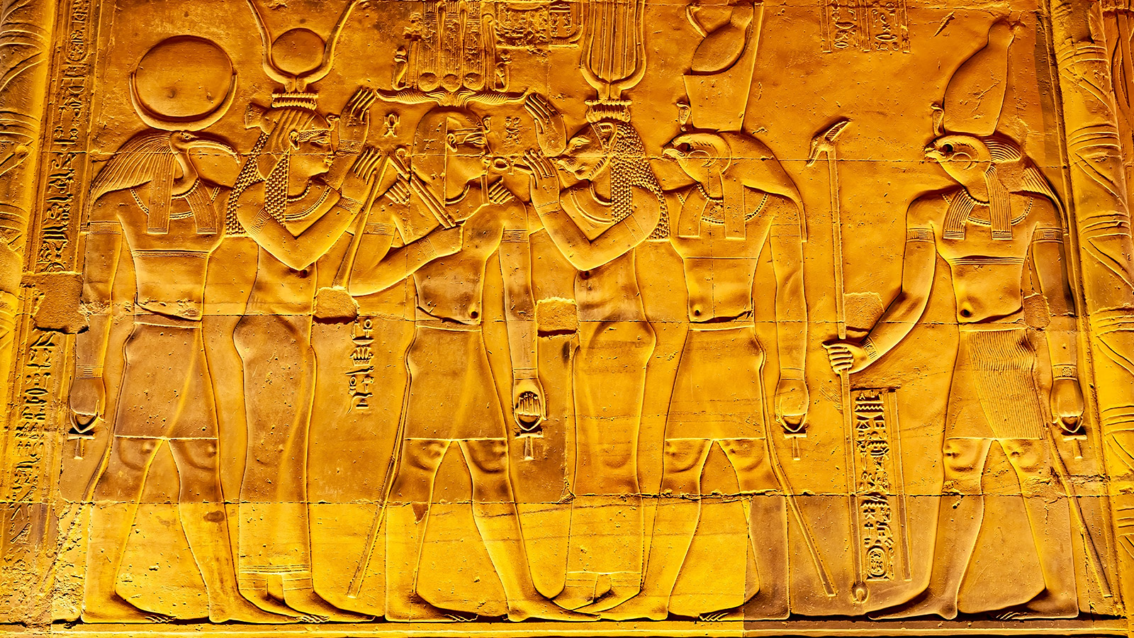 De tempel van Kom Ombo is gewijd aan de valkengod Horus en de krokodillengod Sobek