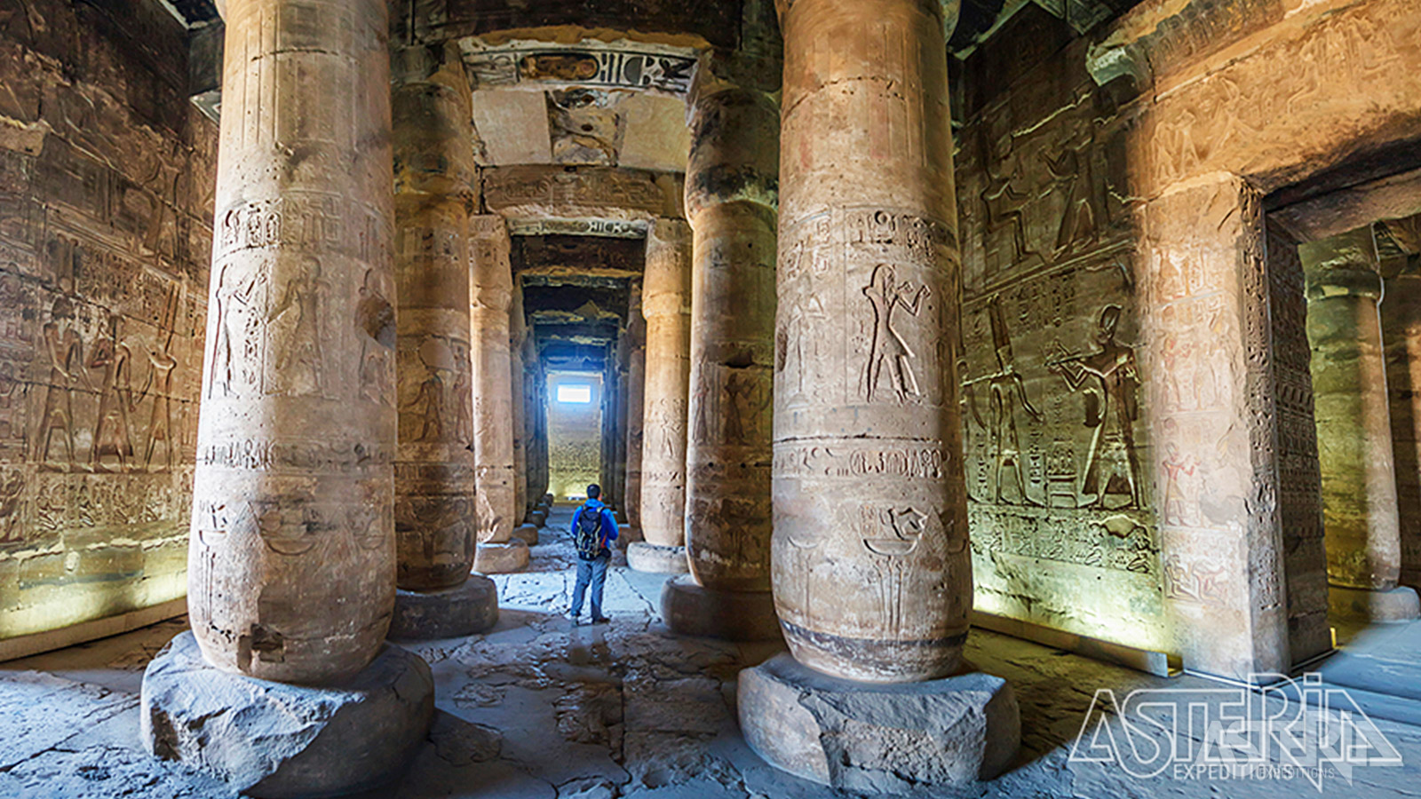 Farao Seti I bouwde in Abydos een prachtige graftempel van witte zandsteen