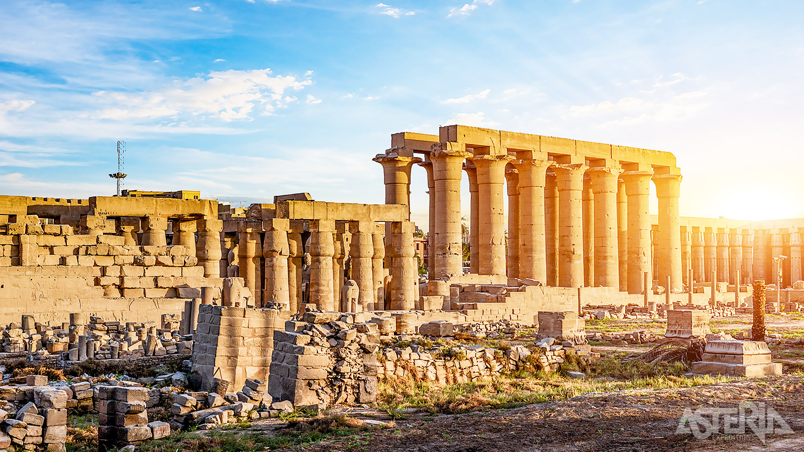 En van de absolute hoogtepunten: de tempel van Karnak op de oostelijke Nijloever