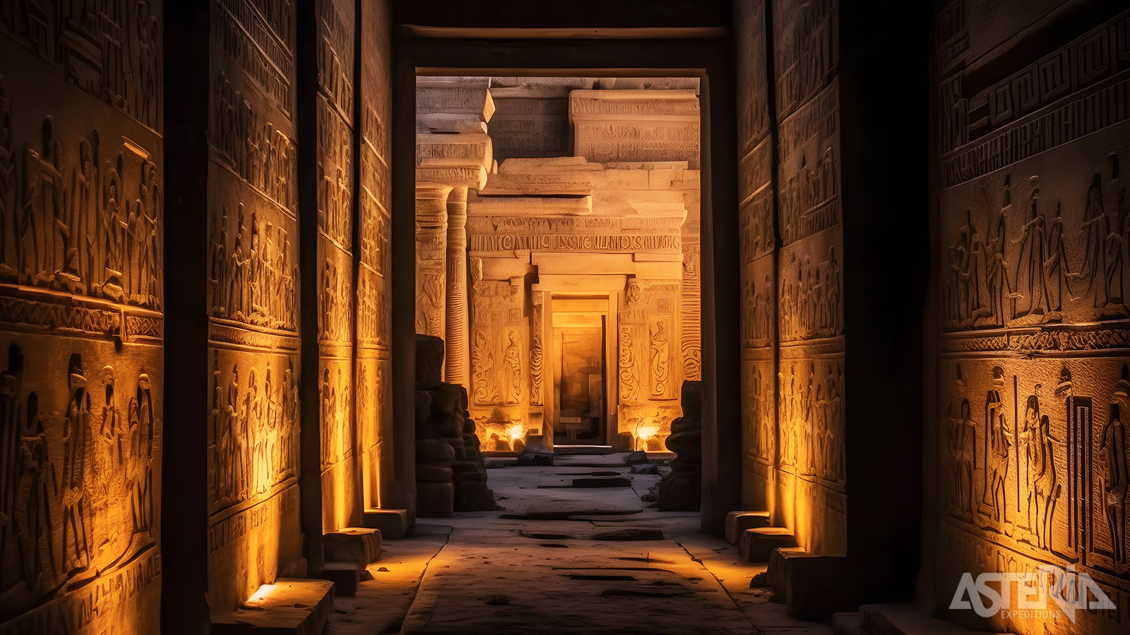 De tempel van Horus in Edfu is gewijd aan de valkengod Horus, beschermheer van de faraos