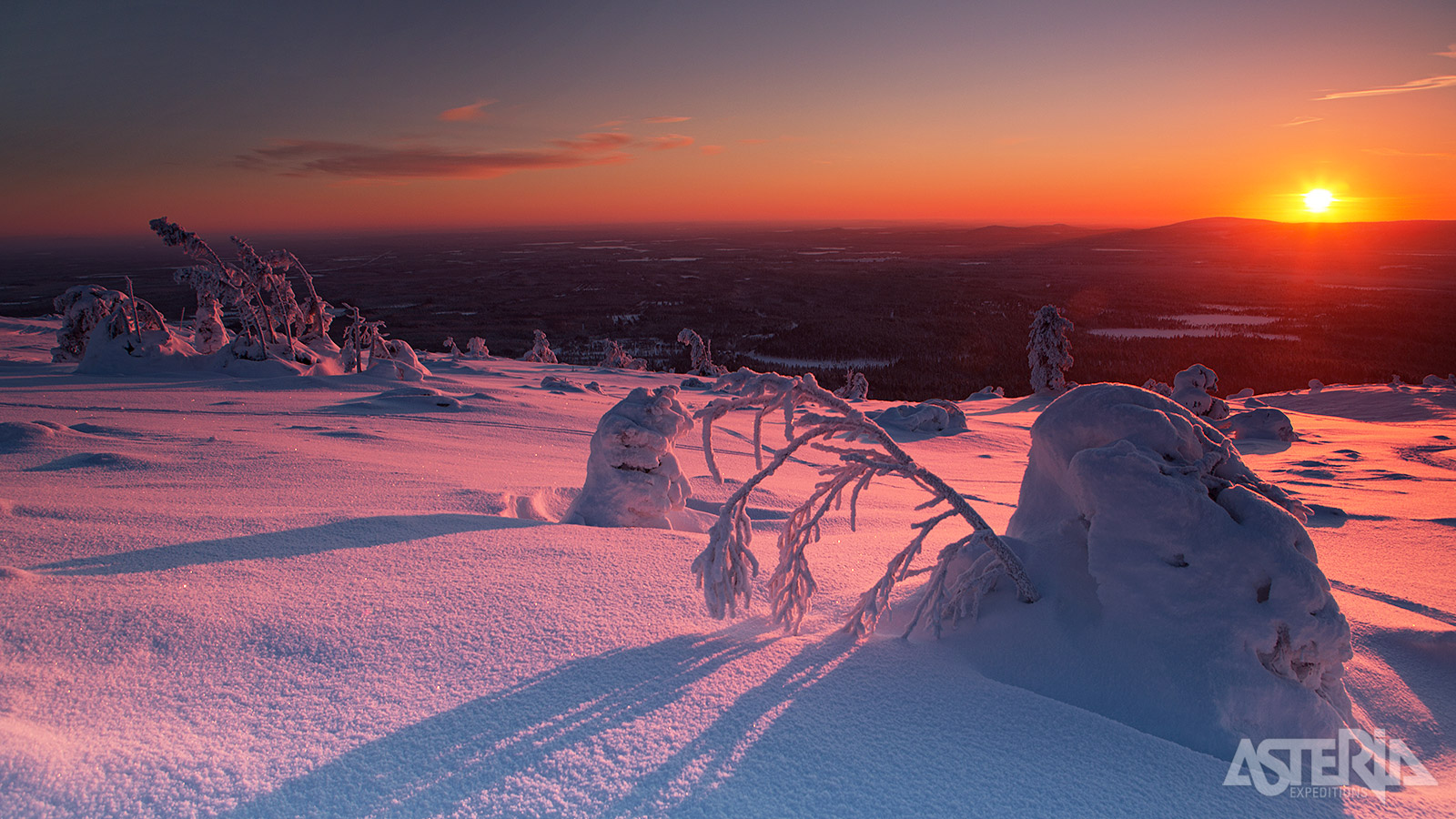 Je bevindt je hier in één van de sneeuwrijkste gebieden van Finland, naast een nationaal park