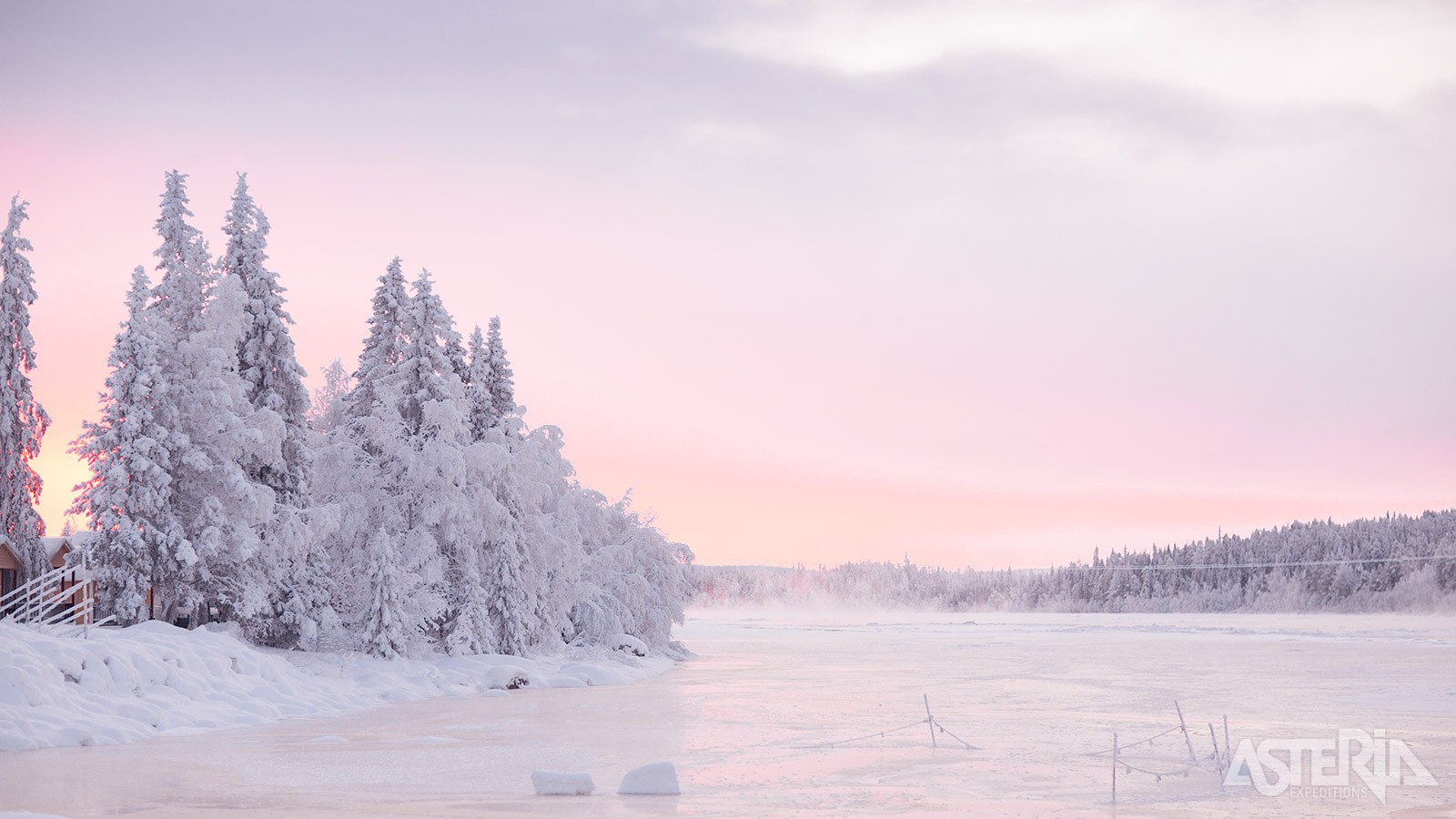 De huskytocht brengt je naar de rand van het Pallas-Ylläs Nationaal Park