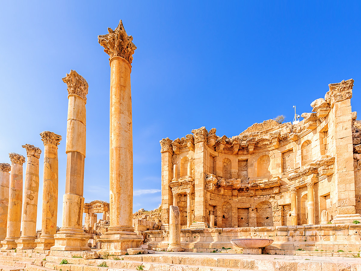 Jerash is vooral gekend voor zijn uitgebreide archeologische site