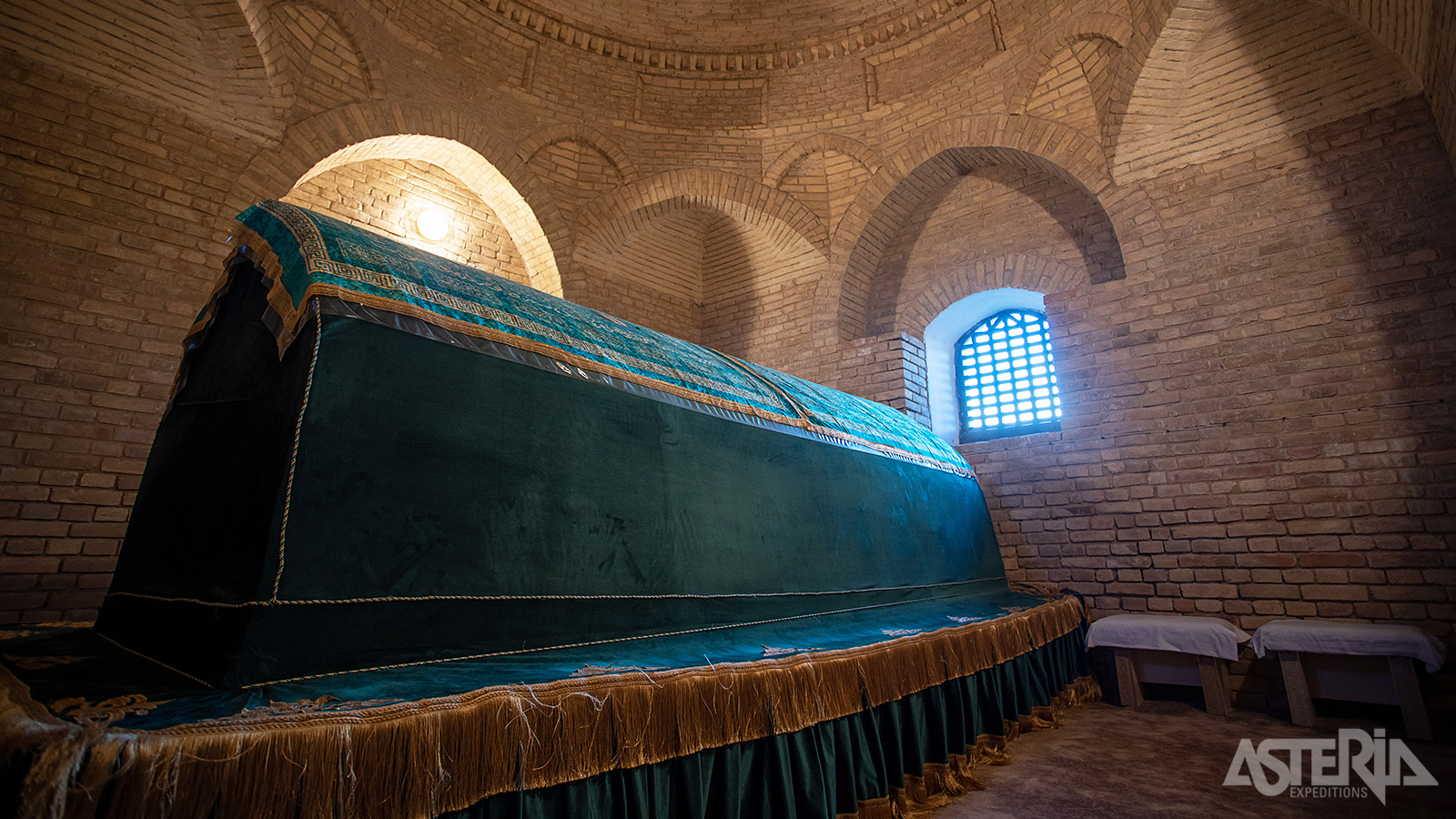Het mausoleum van Arystan Bab wordt nog steeds beschouwd als een belangrijke pelgrimsplaats