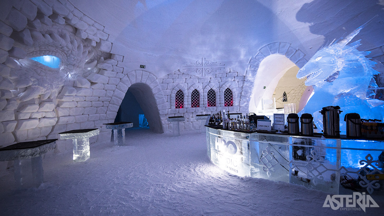 Een ander hoogtepunt is een bezoek aan het Snow Village ijshotel
