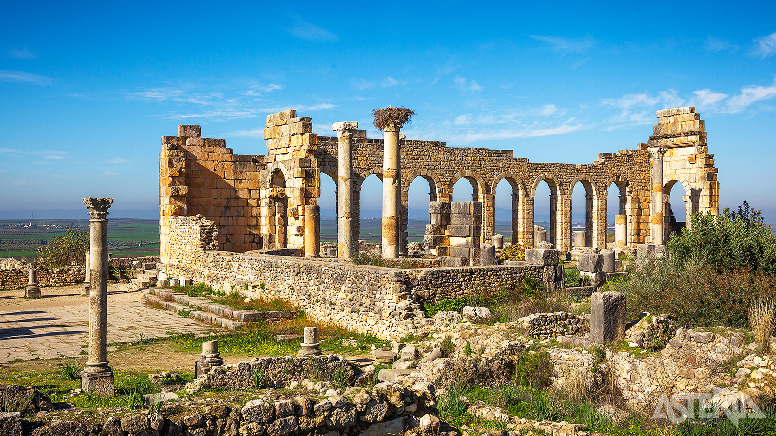 De archeologische site van Volubilis vormt een belangrijk bewijs van stedelijke ontwikkeling aan de grenzen van het Romeinse Rijk