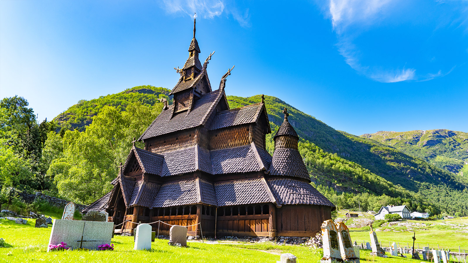 De staafkerk van Borgund is één van de best bewaarde middeleeuwse houten kerken van Noorwegen