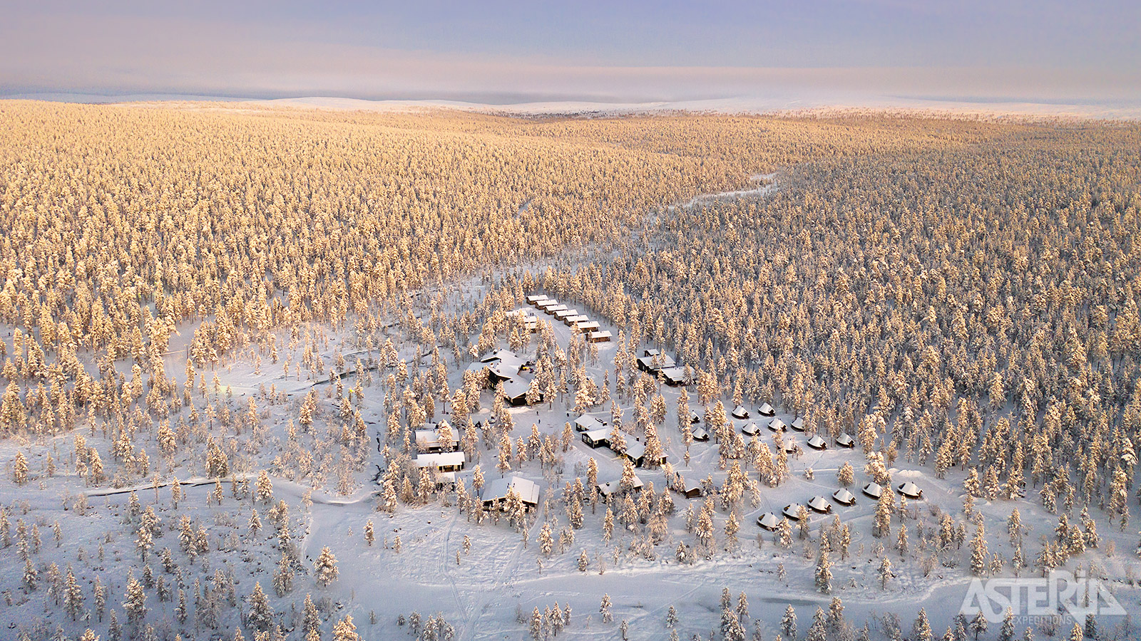 Het Muotka Wildernishotel is gelegen middenin de natuur op 15 minuten van het skidorpje Saariskelkä
