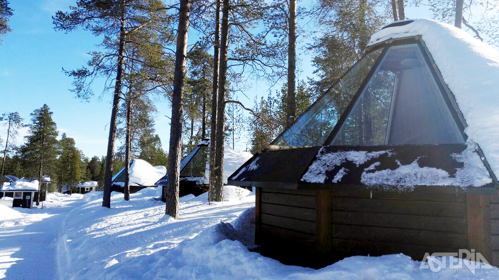 Het glazen dak van een Aurora Cabin bied een uitstekend zicht op de noorderlijke sterrenhemel