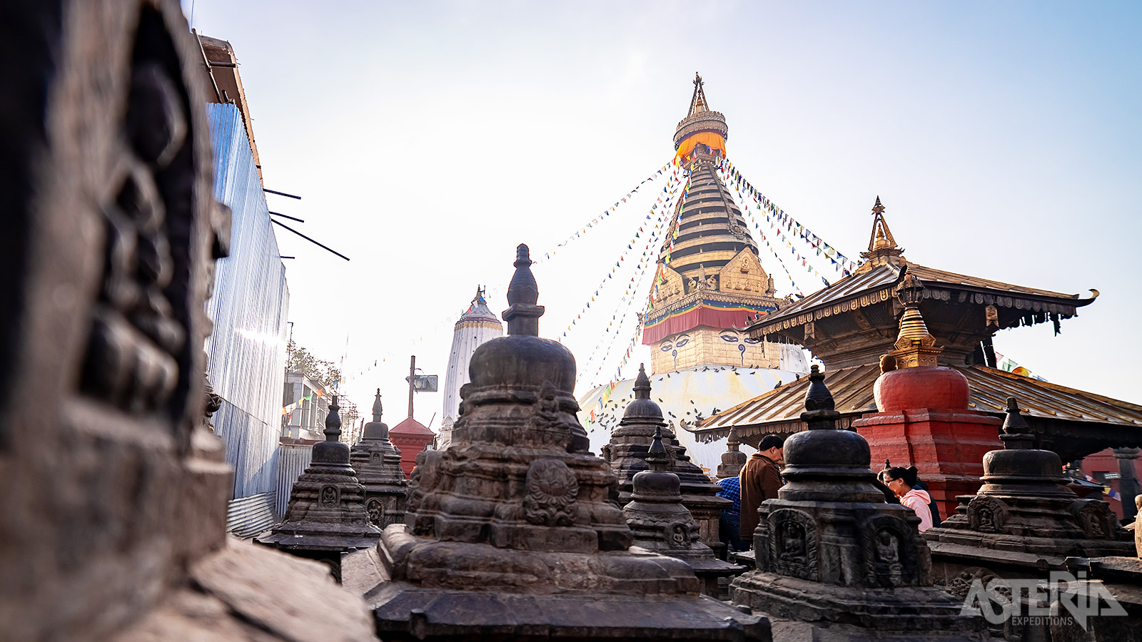 De Swayambhunath-stoepa, ook  bekend als ’Monkey Temple’, is één van meest iconische boeddhistische heiligdommen in Nepal