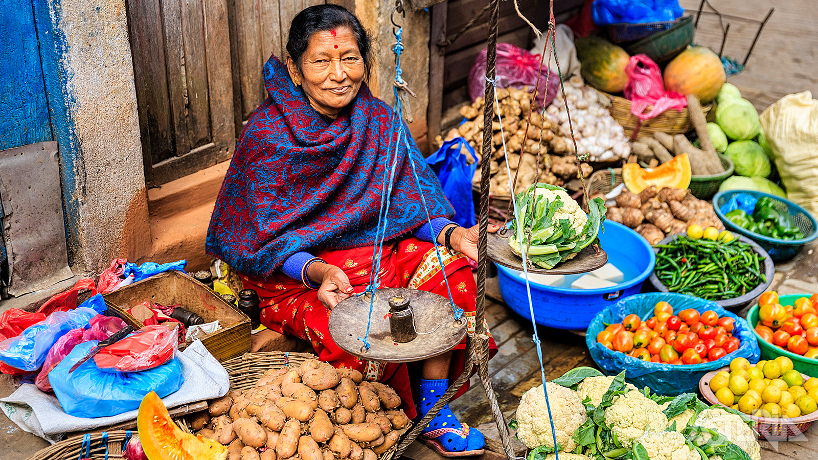 Het dagelijkse leven van Kathmandu, gevangen in één beeld