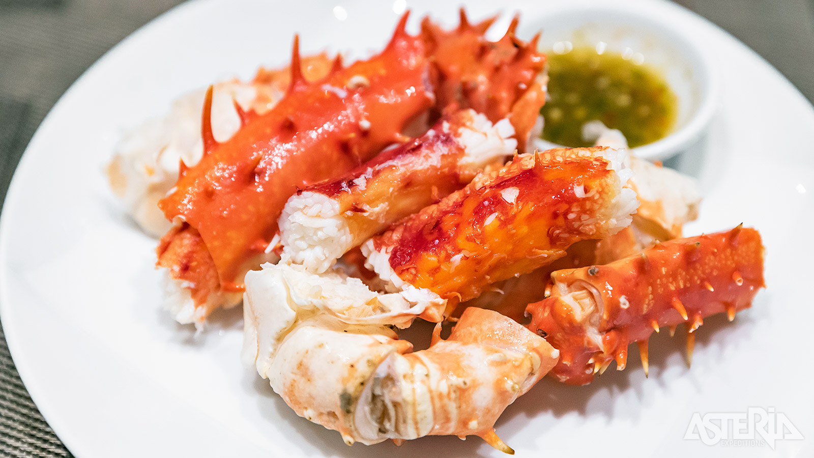 
Natuurlijk mag een degustatie van King Crab niet ontbreken op het programma