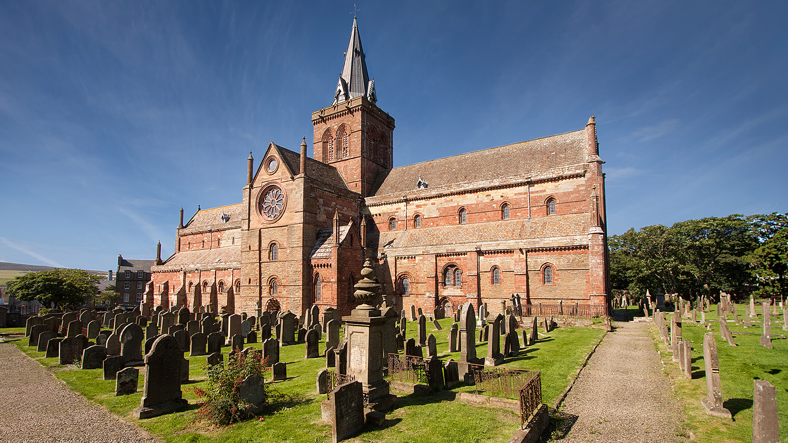 St. Magnuskathedraal, vaak bestempeld als het mooiste middeleeuwse gebouw van Noord-Schotland