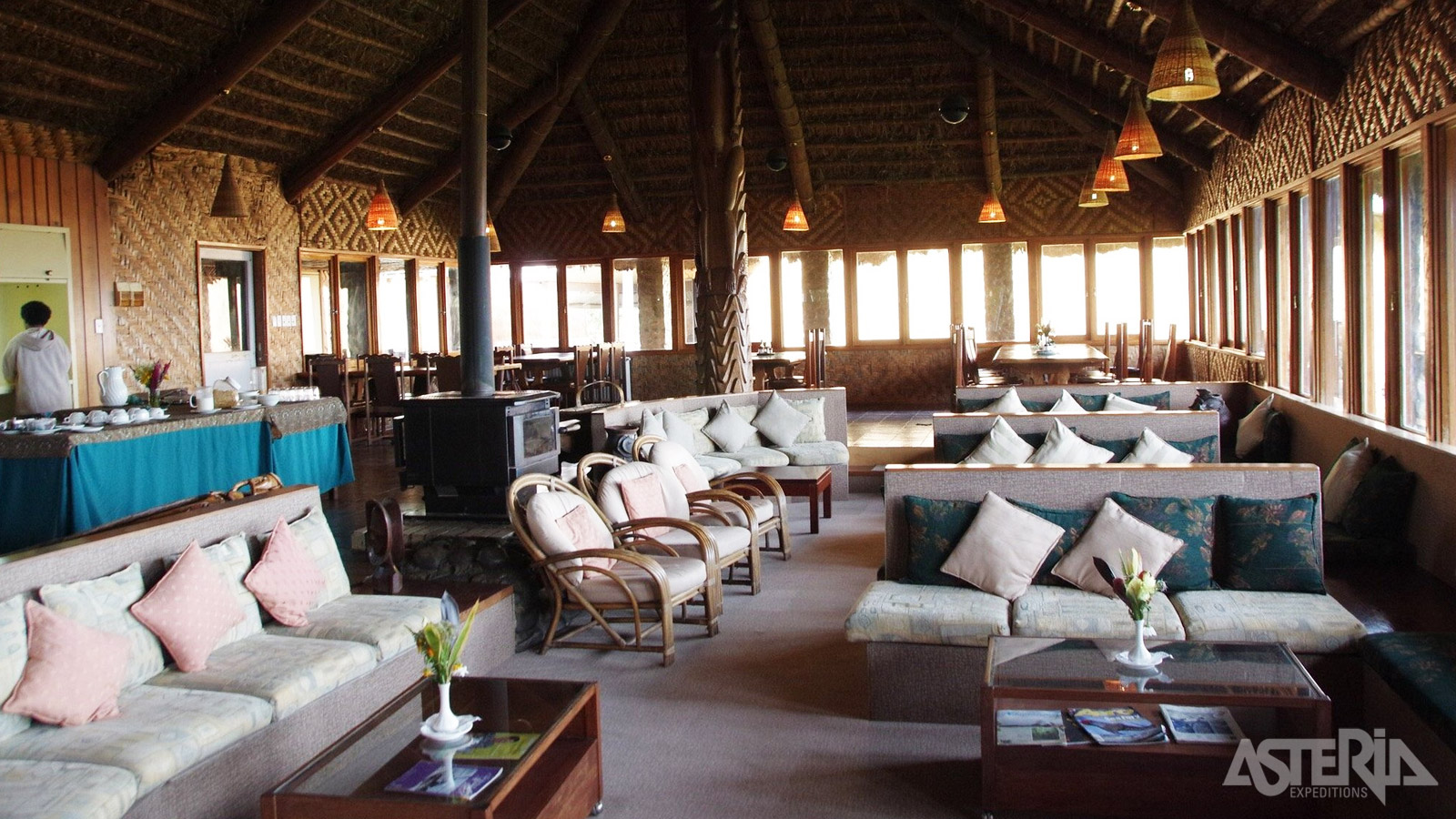 De Ambua Lodge is gelegen op 2.100m hoogte tussen de Doma Peaks, met adembenemend zicht op de Tari-vallei