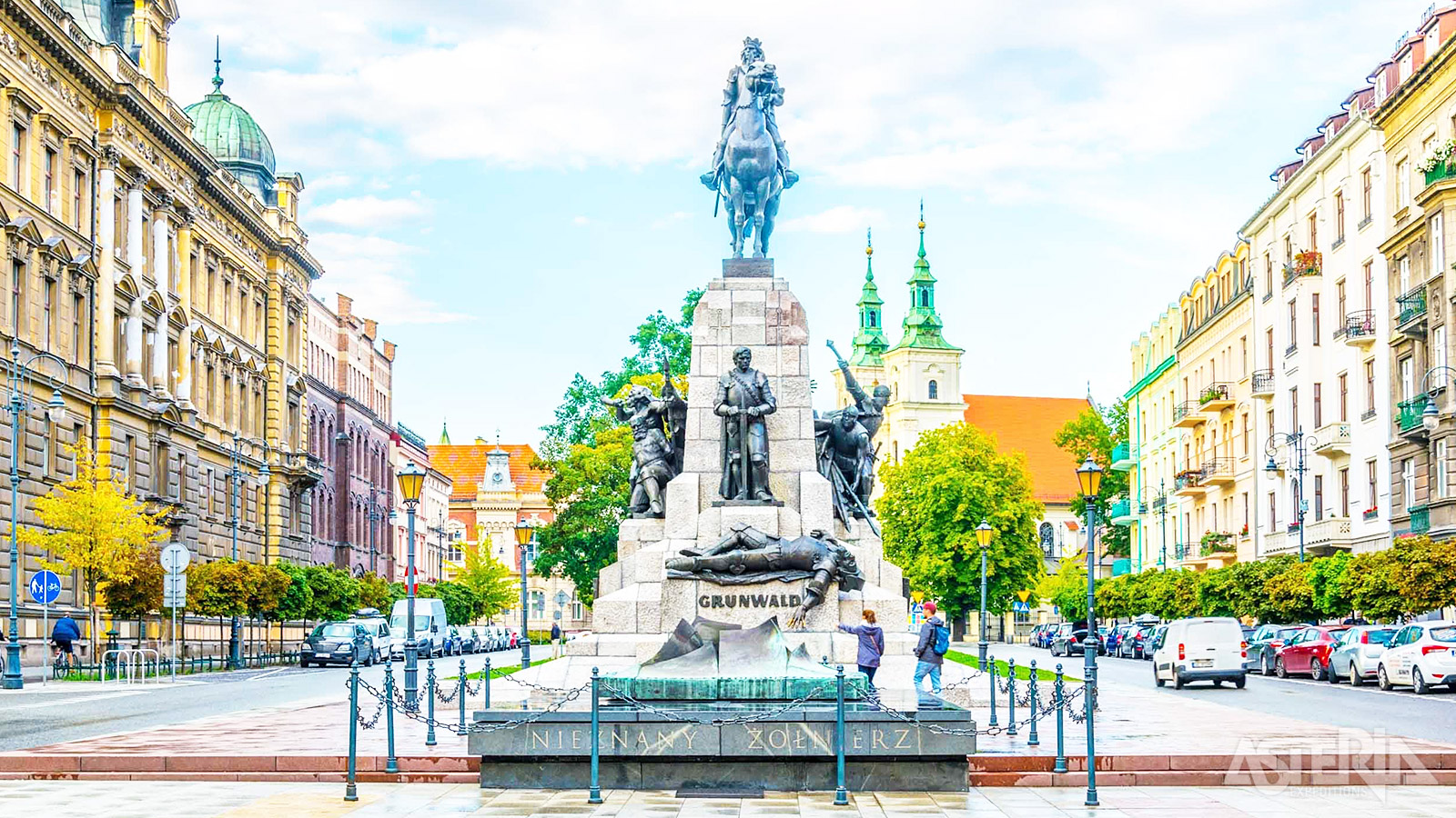 Het Grunwaldmonument, opgericht in 1910 om 500 jaar na de slag bij Grunwald de overwinning te herdenken