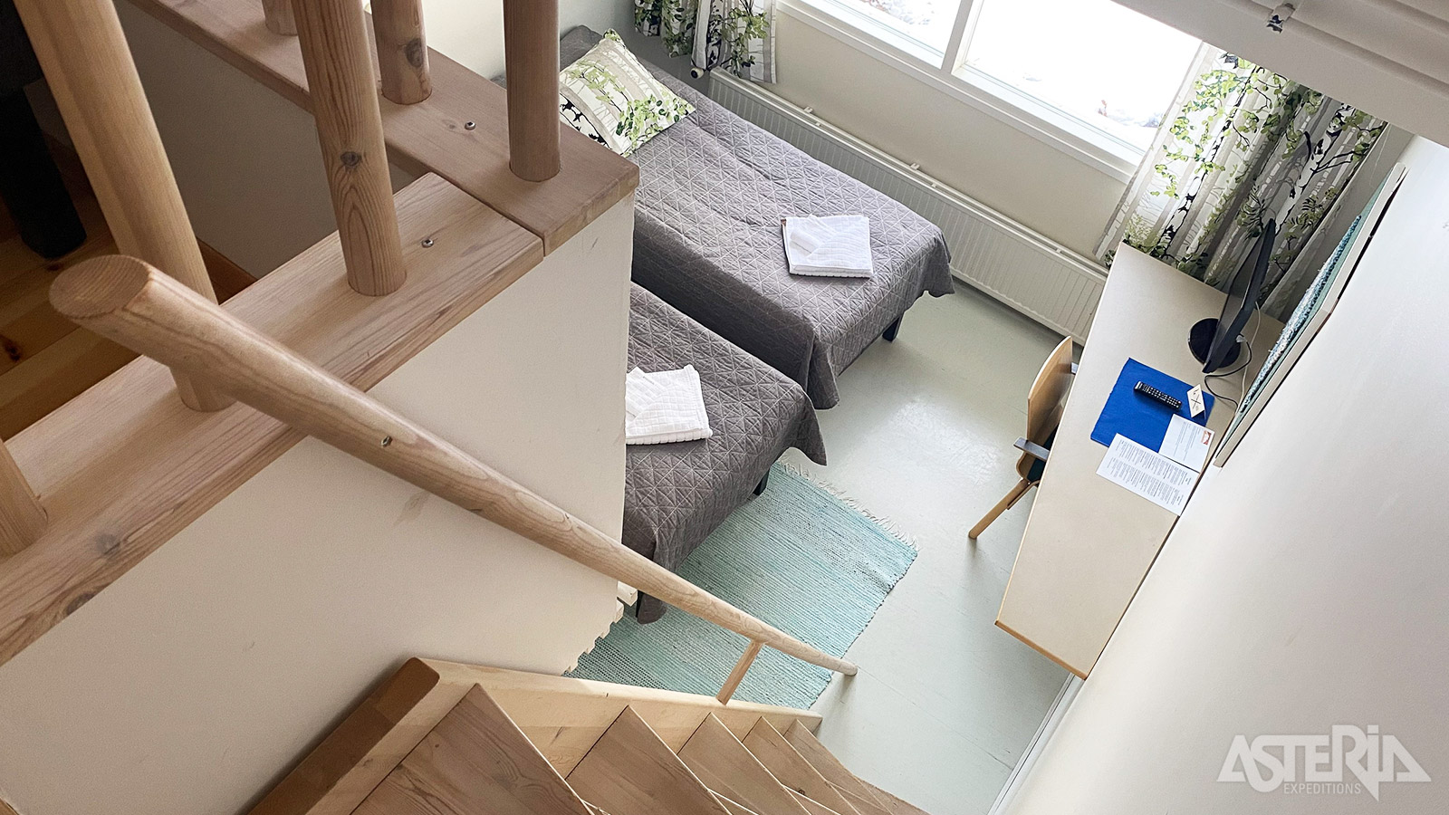 Het hotel beschikt ook over familiekamers met een mezzanine