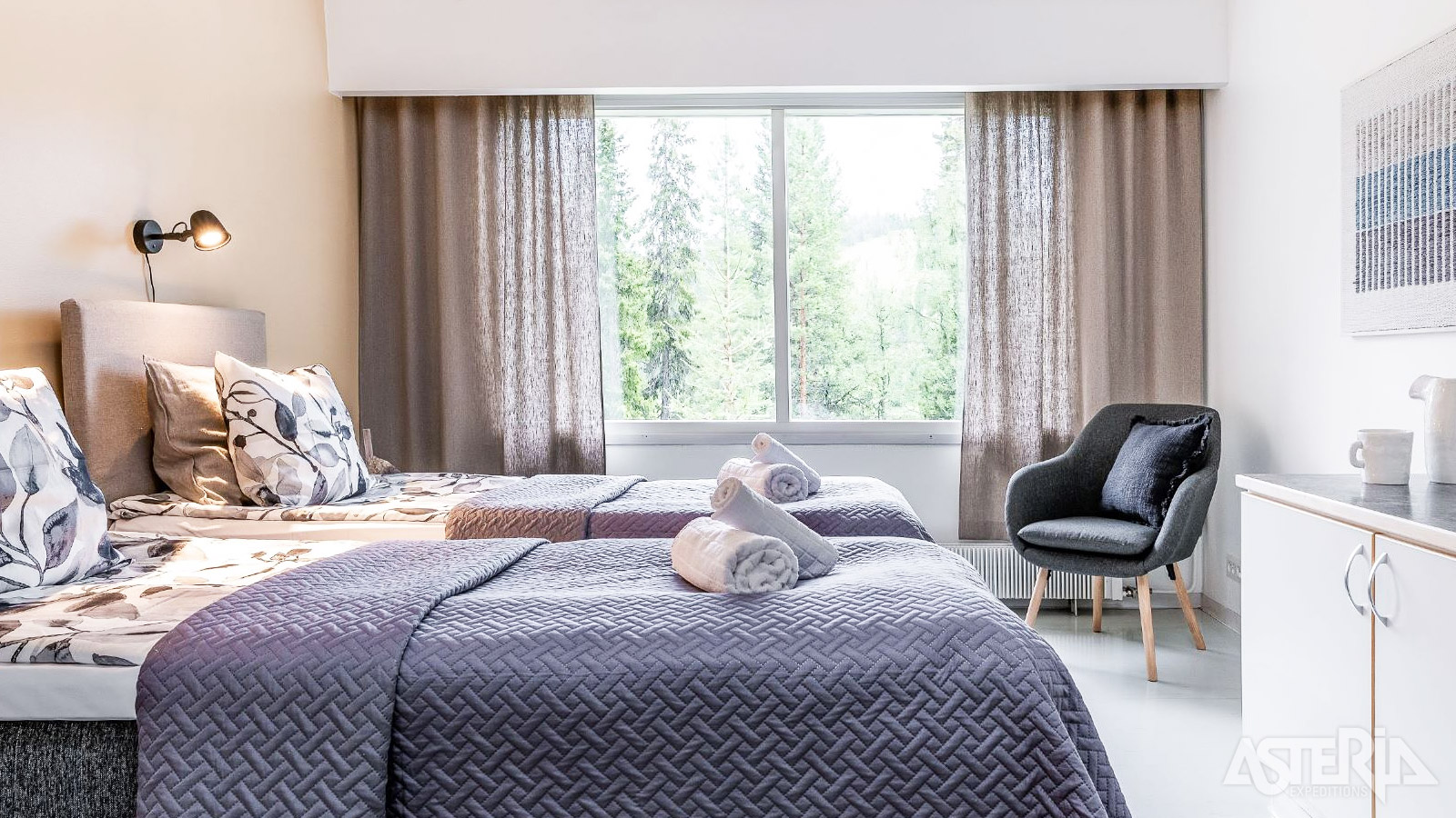 Het hotel beschikt over 15 2-persoonskamers en 7 familiekamers voor 4 personen