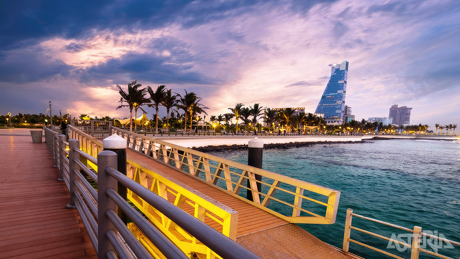 Jeddah Corniche, het 30km lange gebied langs de kust van de stad