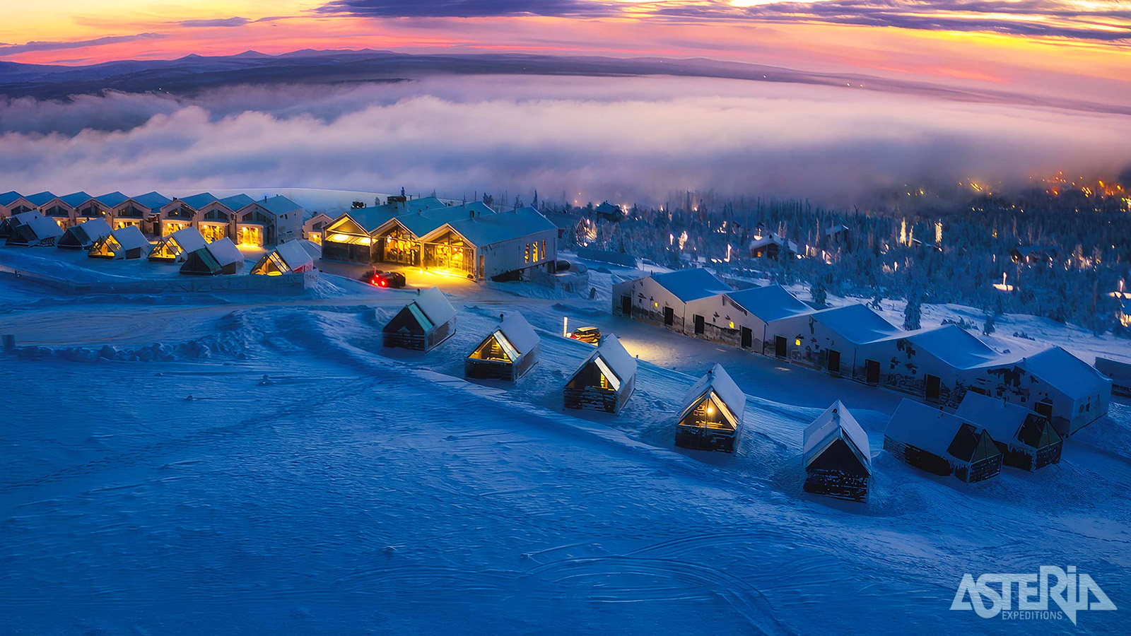 ?Het Star Arctic Hotel is een modern en stijlvol hotel op de top van de Kaunispää in Saariselkä