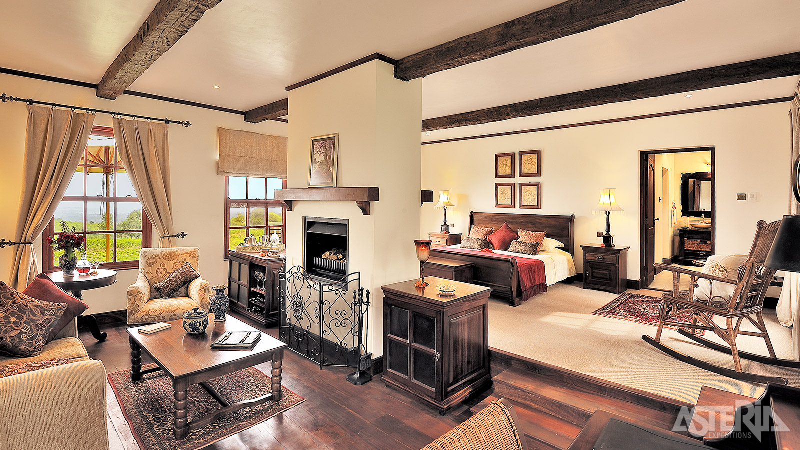 The Manor at Ngorongoro is een elegant boetiekhotel in een koloniale setting, subliem gelegen nabij de krater
