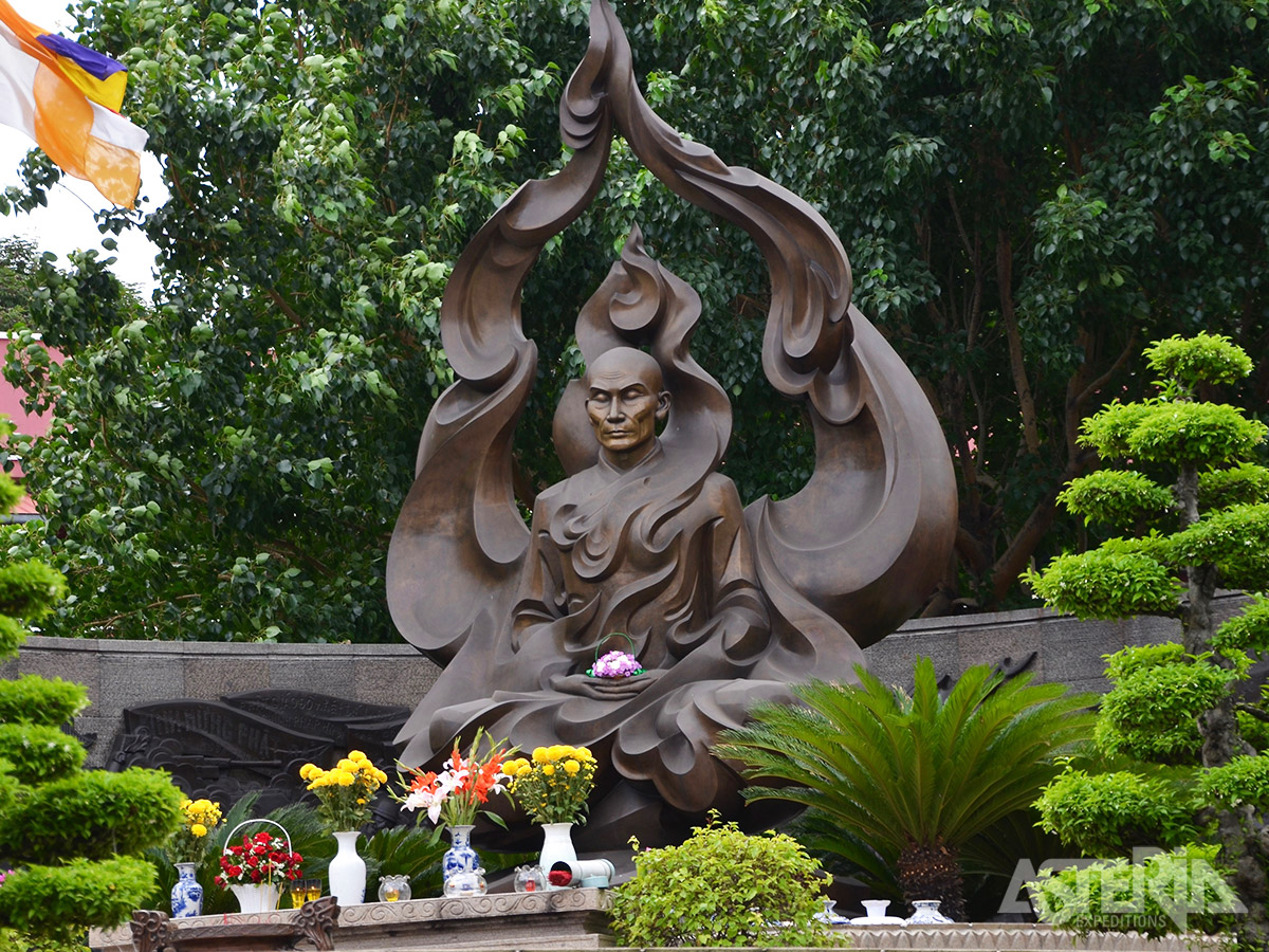 De Fransen brachten westerse cultuur mee, zoals het monument van Thich Quang Duc in Ho Chi Minh, de monnik die zichzelf in brand stak uit protest