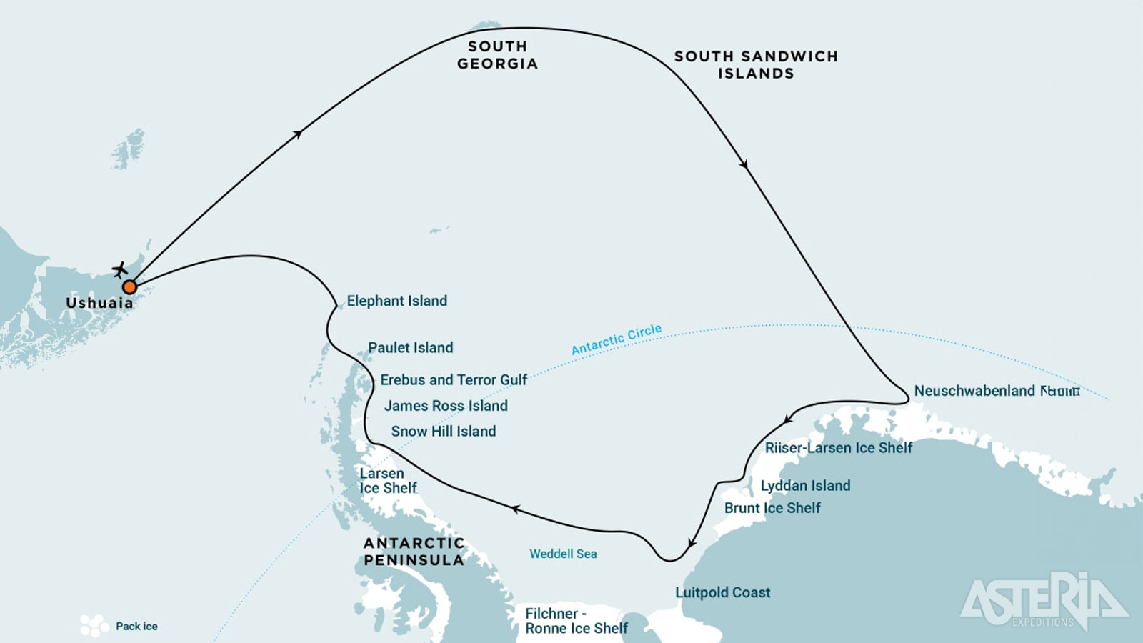 Vanuit Ushuaia via South Georgia door de Weddellzee naar afgelegen Elephant Island en terug naar Ushuaia