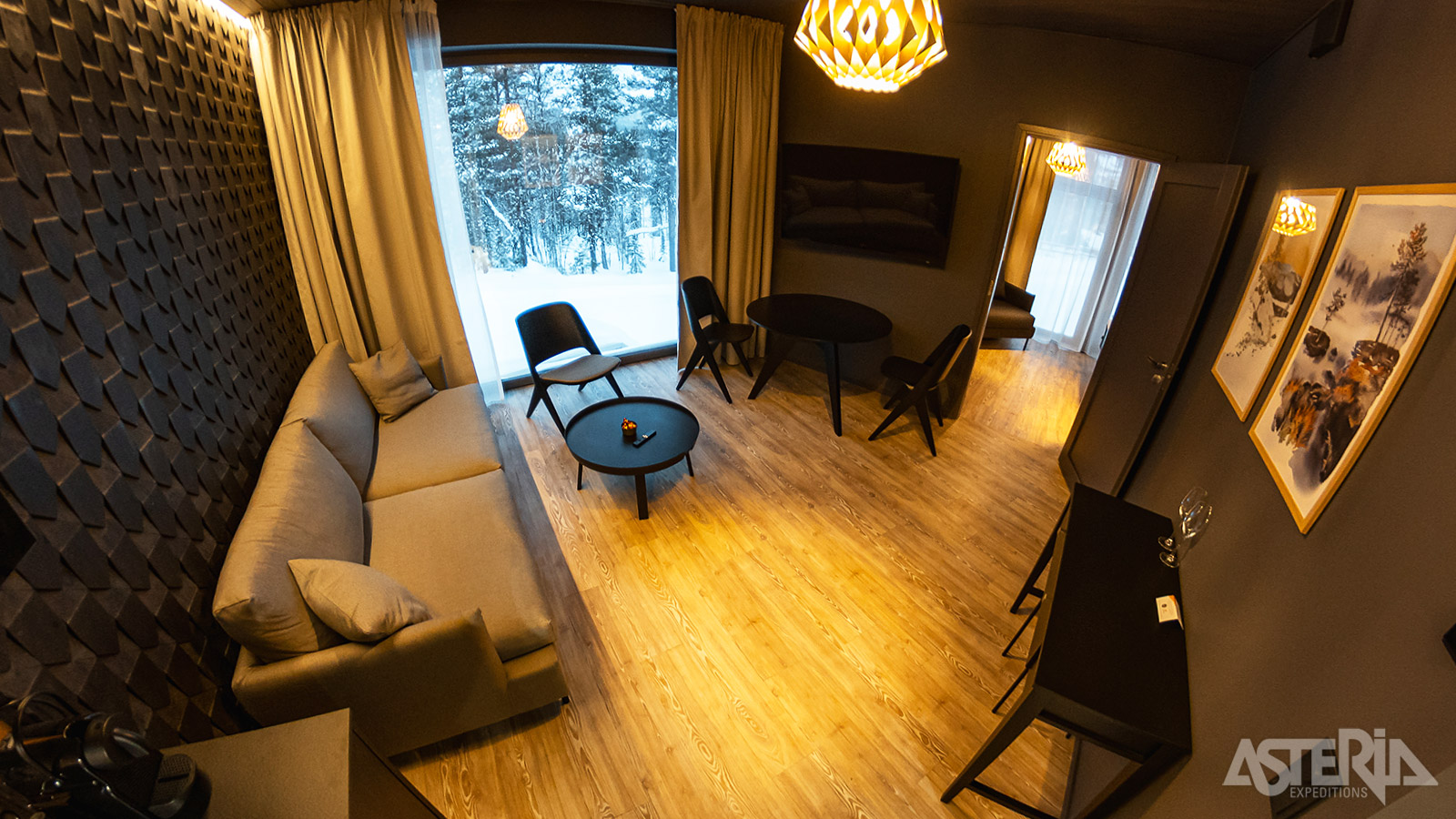 Aurora Suites beschikken over een aparte zitruimte