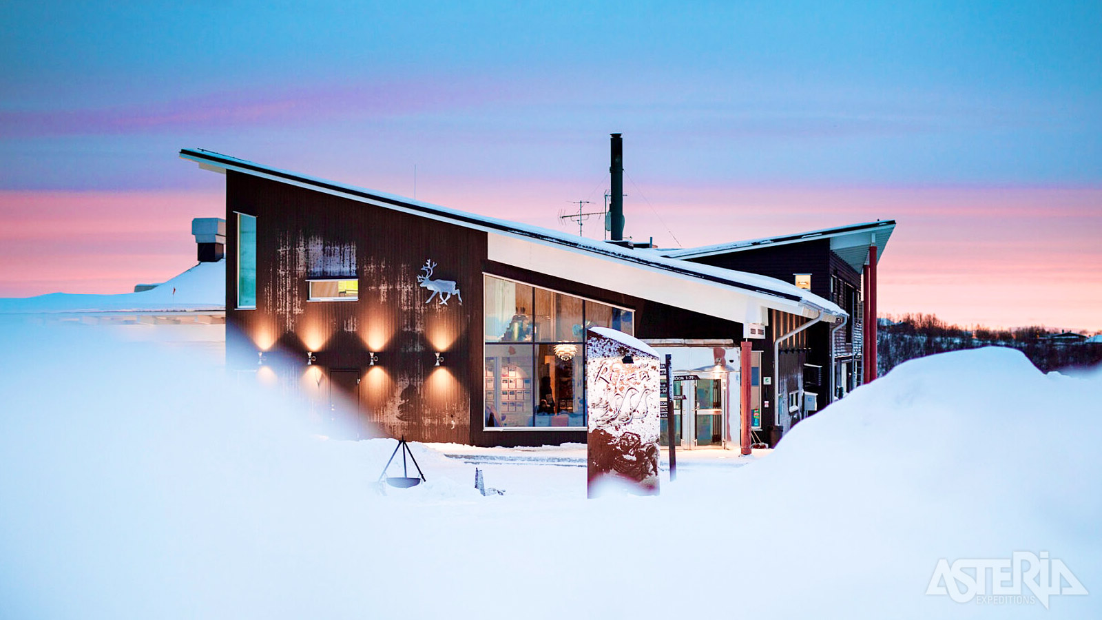 Verblijf in een chalet van Camp Ripan, gelegen aan de rand van het mijnstadje Kiruna